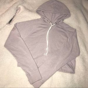 Lilac cropped hoodie